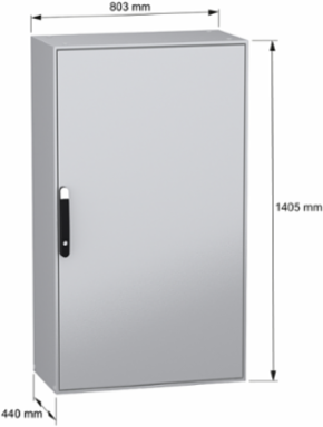 Spacial SM Compact Enclosure 1400x800x400 mm, IP55, IK10