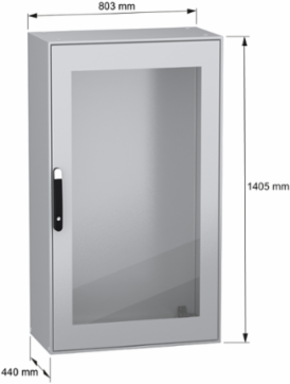 PanelSeT SM Compact Enclosure 1400x800x400 mm, IP55, Glass Door