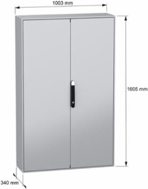 PanelSeT SM Compact Steel Enclosure 1600x1000x300 mm IP55 IK10