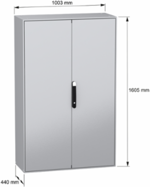 Spacial SM Compact Enclosure 1600x1000x400 mm, IP55, 2 Doors