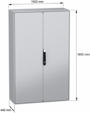 Spacial SM Compact Steel Enclosure 1600x1000x400 mm, IP55, IK10