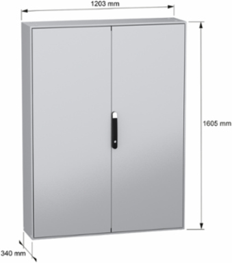 PanelSeT SM Compact Enclosure 1600x1200x300 mm, IP55, IK10, Steel