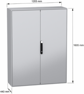 Spacial SM Compact Steel Enclosure 1600x1200x400 mm, IP55