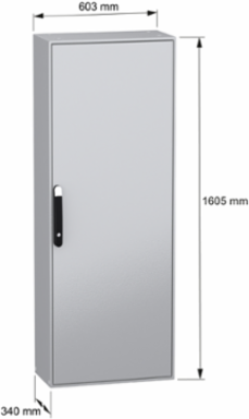 PanelSeT SM Compact Steel Enclosure 1600x600x300 mm, IP55, IK10