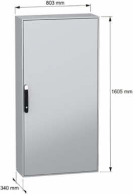 PanelSeT SM Compact Enclosure 1600x800x300 mm, IP55, IK10, 64 kg