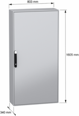 Spacial SM Compact Enclosure 1600x800x300 mm, IP 55, 91 kg