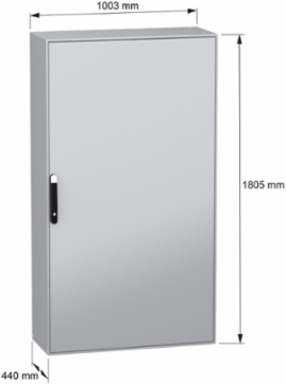 Spacial SM Compact Steel Enclosure 1800x1000x400 mm, IP55, IK10, 107 kg