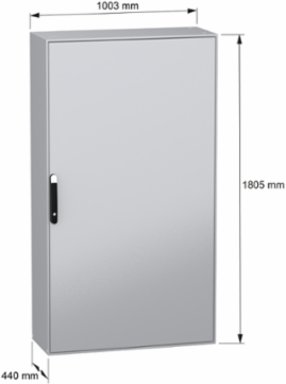 Spacial SM Compact Enclosure 1800x1000x400 mm, 140 kg, IP55, IK10