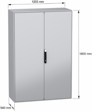 Spacial SM Compact Enclosure 1800 x 1200 x 500 mm, IP55, IK10