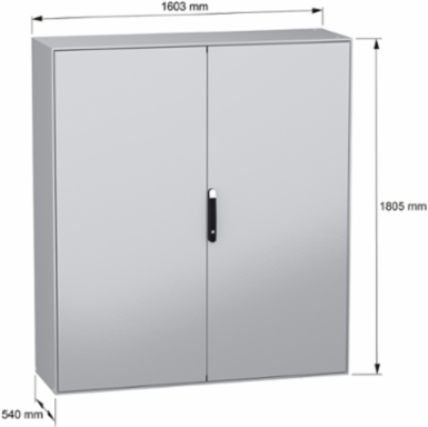 Spacial SM Compact Enclosure 1800x1600x500 mm, IP55, IK10, 220 kg