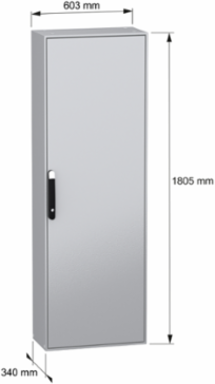 PanelSeT SM Compact Steel Enclosure 1800x600x300 mm, IP55, IK10