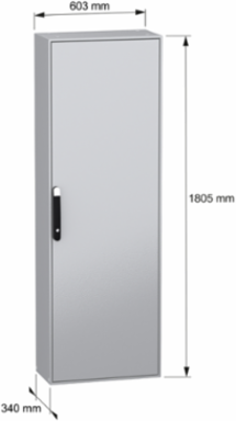 Spacial SM Compact Enclosure 1800x600x300 mm, IP55, 90 kg