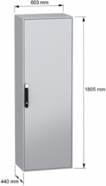 Spacial SM Compact Enclosure 1800x600x400 mm, IP55, IK10