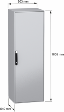 Spacial SM Compact Steel Enclosure 1800x600x500 mm, IP55, IK10, 109.713 kg