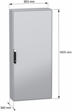 Spacial SM Compact Enclosure 1800x800x300 mm, IP55, 95 kg