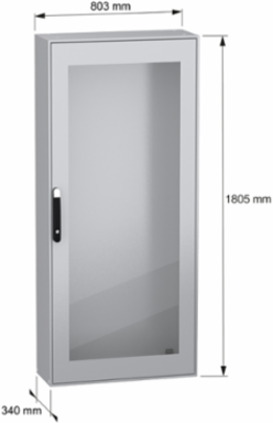 PanelSeT SM Compact Steel Enclosure 1800x800x300 mm, IP55, IK08
