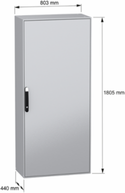 Spacial SM Compact Steel Enclosure 1800x800x400 mm, IP55, 107 kg