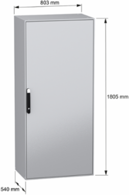 Spacial SM Compact Steel Enclosure 1800x800x500 mm, IP55, IK10, 129 kg