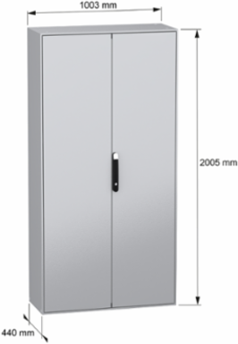 Spacial SM Compact Steel Enclosure 2000x1000x400 mm, IP55, IK10