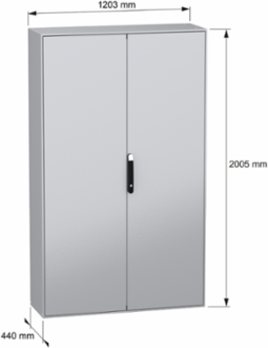 Spacial SM Compact Steel Enclosure 2000x1200x400 mm, IP55, IK10