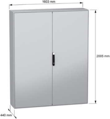Spacial SM Compact Steel Enclosure 2000x1600x400 mm, IP55, IK10