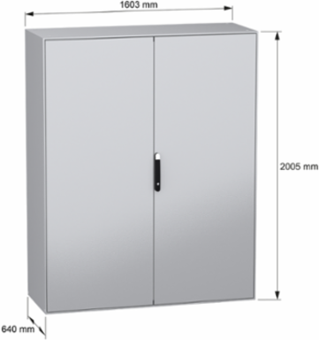 Spacial SM Compact Steel Enclosure 2000x1600x600 mm, IP55, IK10
