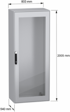 PanelSeT SM Compact Steel Enclosure, 2000x800x500 mm, IP55, IK08, 102 kg