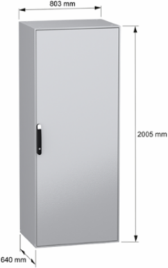 Spacial SM Compact Steel Enclosure 2000x800x600 mm, IP55, IK10