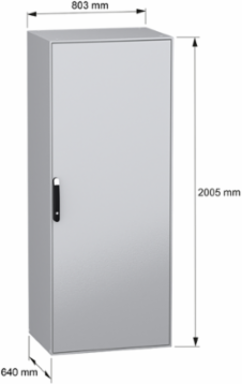 Spacial SM Compact Steel Enclosure 2000x800x600 mm, IP55, IK10
