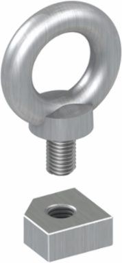 Spacial SM M12 Lifting Eyebolt Set of 4 - Galvanized Cast Steel, 1360 kg Load