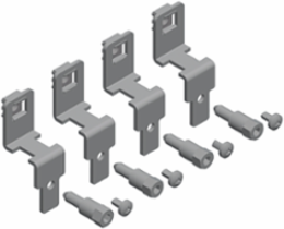 Orthogonal Mounting Brackets Set of 4, Steel, 600 kg Load Capacity