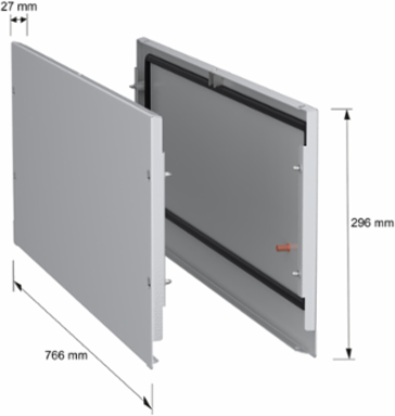 Side panels, PanelSeT SFN, for busbar chamber D800mm on electrical enclosure, RAL 7035, set of 2