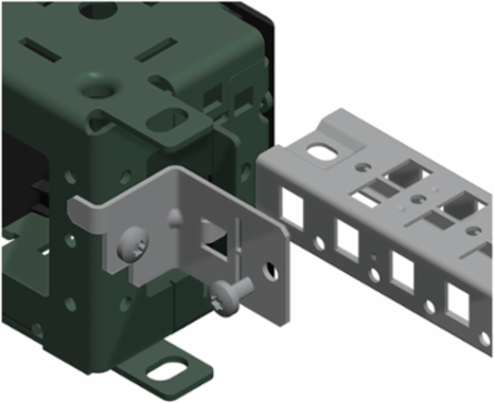Cross Rail Support for Electrical Enclosure, Zinc Coated Steel, Adjustable Height