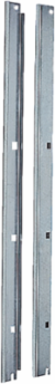 Set of 2 Uprights for 19 Inch Chassis, Galvanised Steel, 1000 mm Height