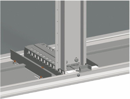 PanelSeT SM Top/Bottom Adjustment Rail, 600 mm Depth, Steel, Set of 4