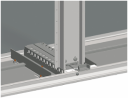 PanelSeT SM Top/Bottom Adjustment Rail, 600 mm Depth, Steel, Set of 4