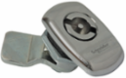 Escutcheon Lock for Spacial S3X Enclosure, 3mm Double Bar, Chrome-Plated Zamak