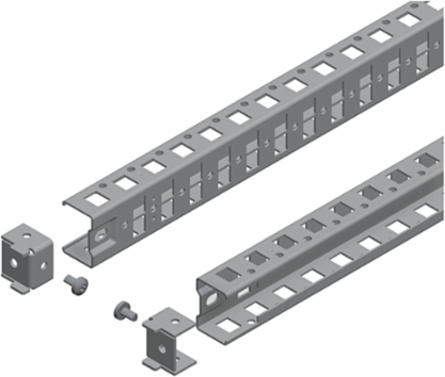 Universal Cross Rails Set of 2, 300 mm Height, 40 mm Width, Steel Material