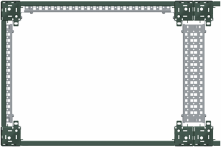 Universal Cross Rails Set of 2, H90mm x W300mm, Galvanized Steel