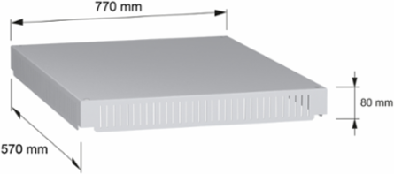 Spacial SF Ventilated Roof 600x800 mm, IP30, Steel, Gray RAL 7035