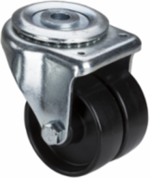 Enclosure Casters Set of 4, Double Roller, 160kg Maximum Load, 92 mm