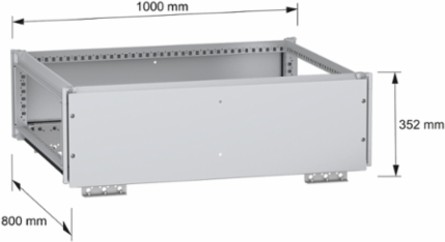 Top busbar chamber, PanelSeT SFN, for electrical enclosure W1000 D800mm, IP55