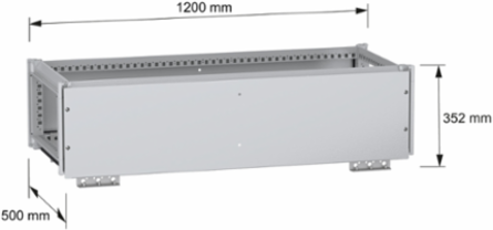 Top busbar chamber, PanelSeT SFN, for electrical enclosure W1200 D500mm, IP55