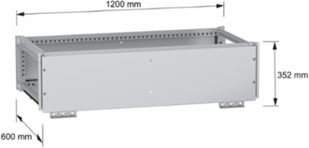 Top busbar chamber, PanelSeT SFN, for electrical enclosure W1200 D600mm, IP55