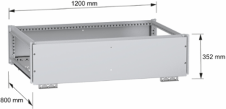 Top busbar chamber, PanelSeT SFN, for electrical enclosure W1200 D800mm, IP55