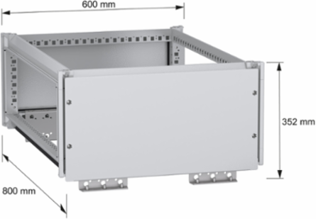 Top busbar chamber, PanelSeT SFN, for electrical enclosure W600 D800mm, IP55