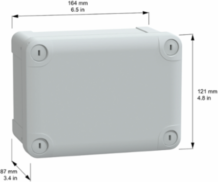 Thalassa TBP Industrial Box, IP66, 150x105x80 mm, Grey RAL 7035