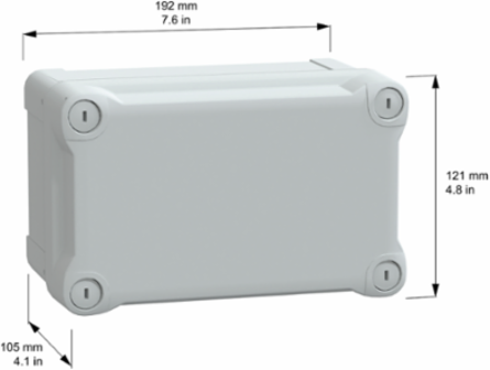PanelSeT TBP Industrial Enclosure IP66 IK08 192mm Height, Polycarbonate