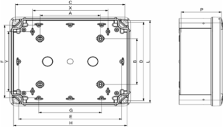 Thalassa TBP Polycarbonate Box IP66 IK08 192mm Height, 164mm Width
