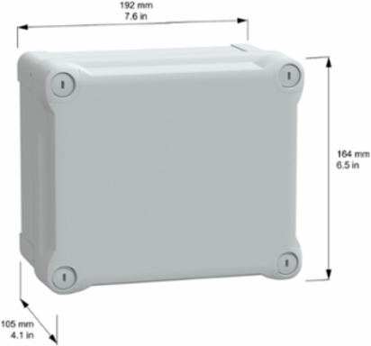 Thalassa TBP Polycarbonate Box IP66 IK08 192mm Height, 164mm Width